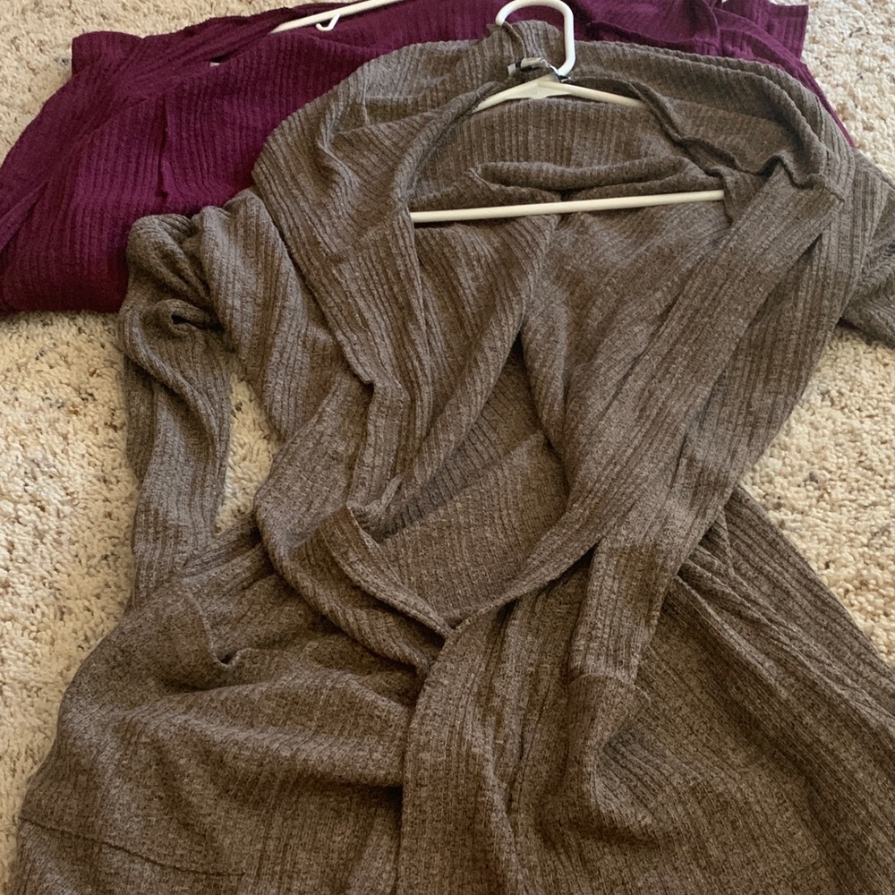 American Eagle Outfitters Brown and Burgundy Cardigans